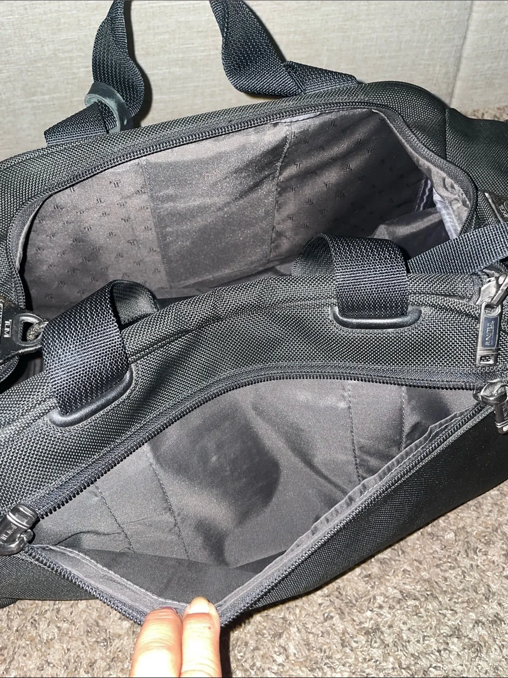 TUMI Black Travel Duffel Bag - Compact Carry-All